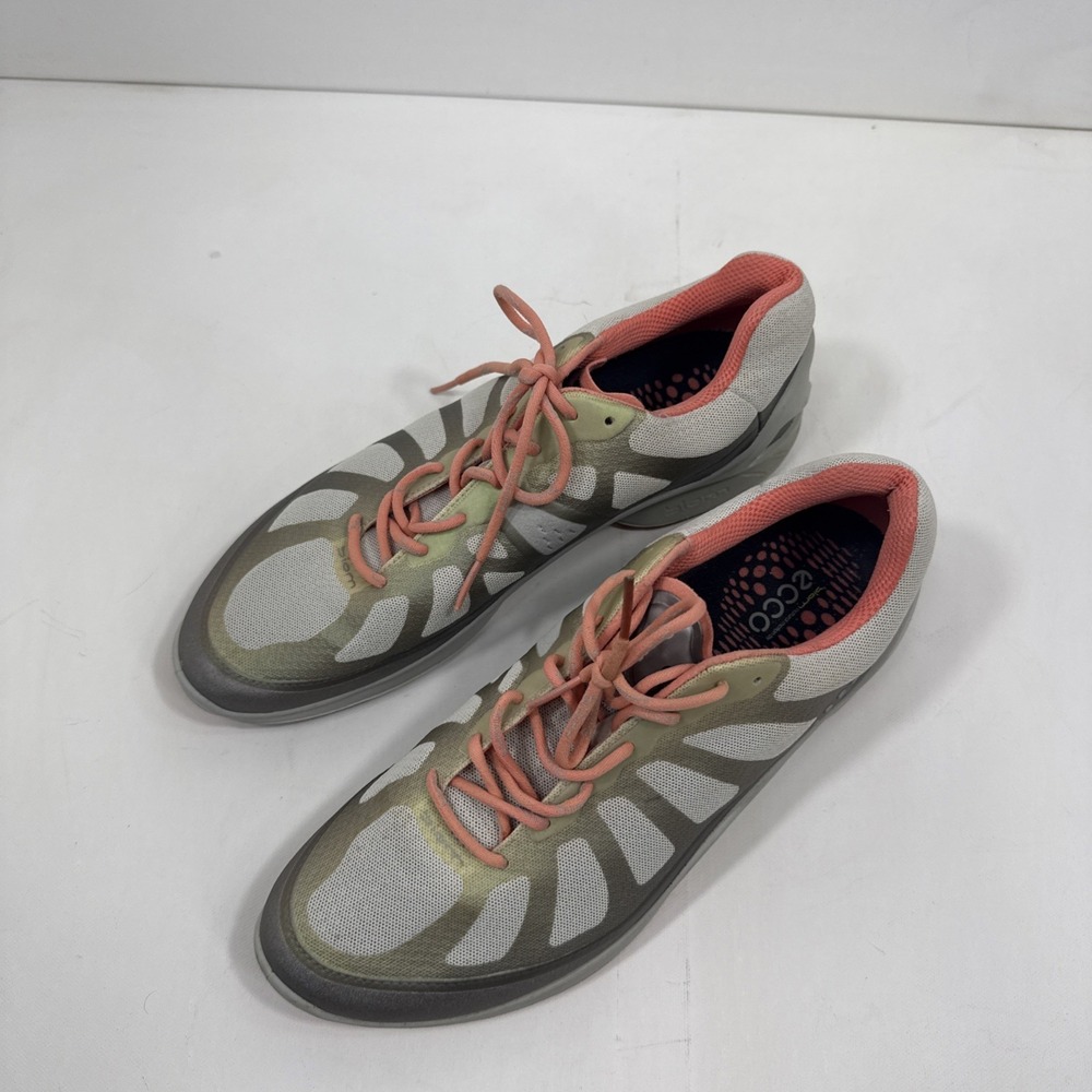 ECCO Women's‎ Biom Gray Green Peach Reflective Shoes Sz 7-7 1/2 EU 38 - Picture 7 of 10